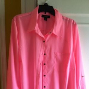 Pink camp shirt NWT
