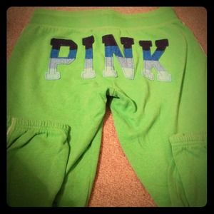 -TRADED--Lime green vs pink capris