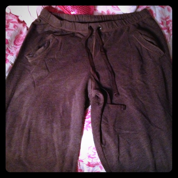 Brown Victoria secret boyfriend cut sweats