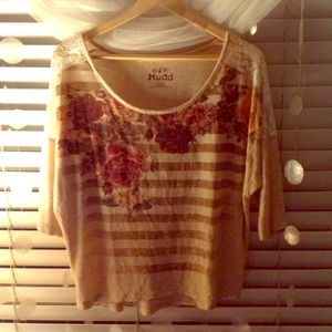 Mudd slouchy rayon fabric top