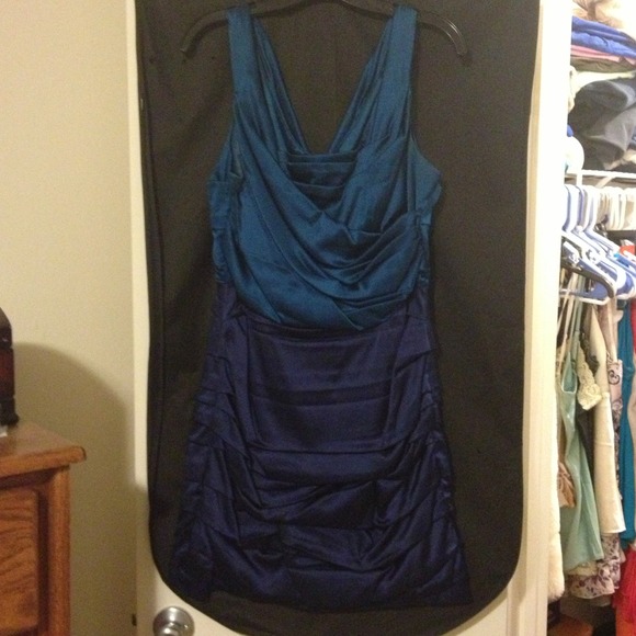 Express Two Tone Blue Dress