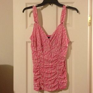 Express Pink Patterned Tank