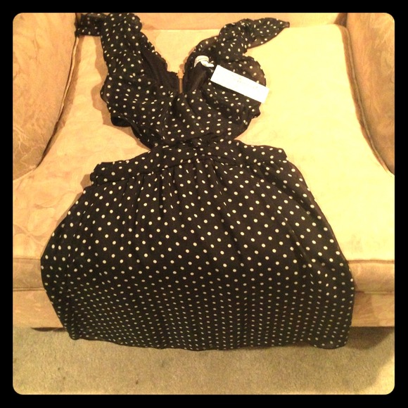 Reserved!! Black & White dress with cut out sides