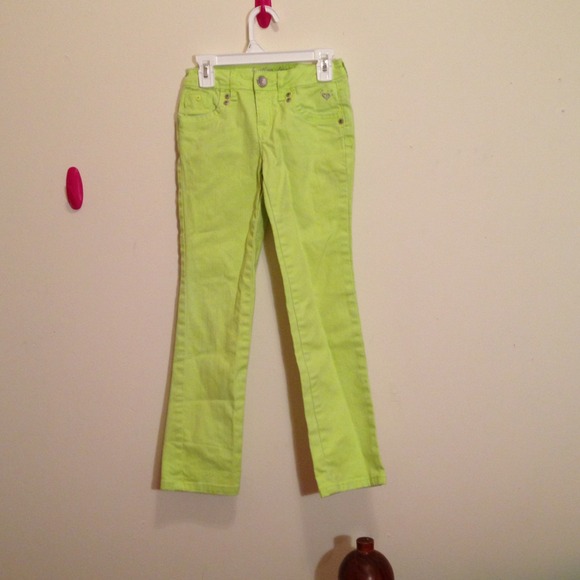 Neon skinny jeans