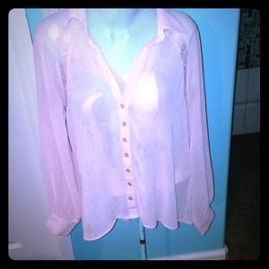Bebe pink sheer top