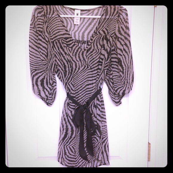 Zebra print, sheer blouse