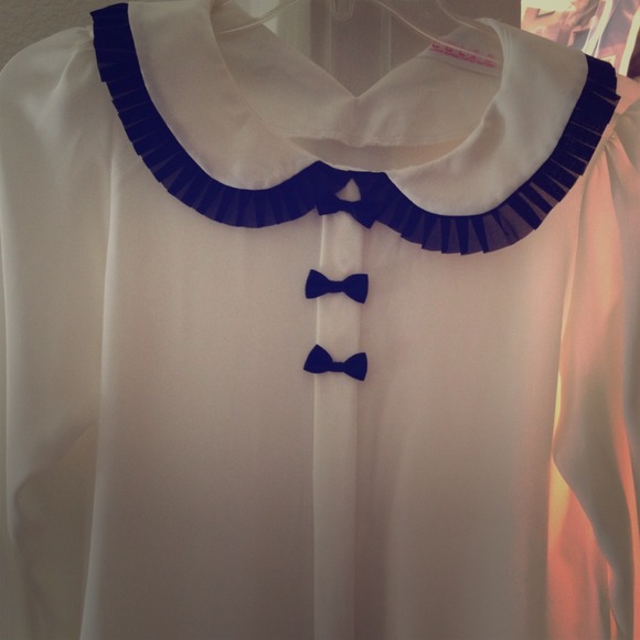 🌹Traded🌹Cute Pan-collar Chiffon Top