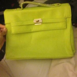 Neon satchel tote