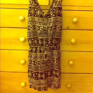 F21 tribal print romper