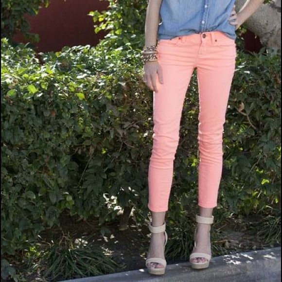 J. Crew Denim - 🎉Host Pick🎉J.Crew Neon Persimmon Toothpick Jeans