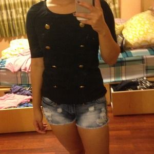 ⬇Reduced⬇ Black buttoned top