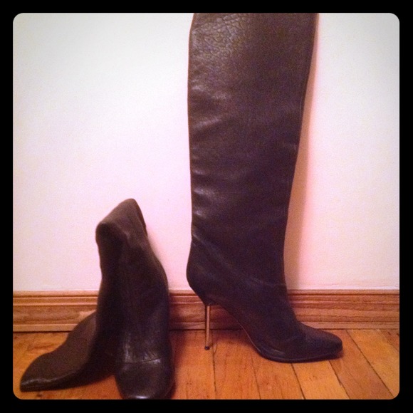 LANVIN tall boots with metal stiletto.