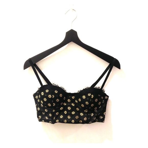 ❌Bundled❌ F21 Black and Cream Corset Bra