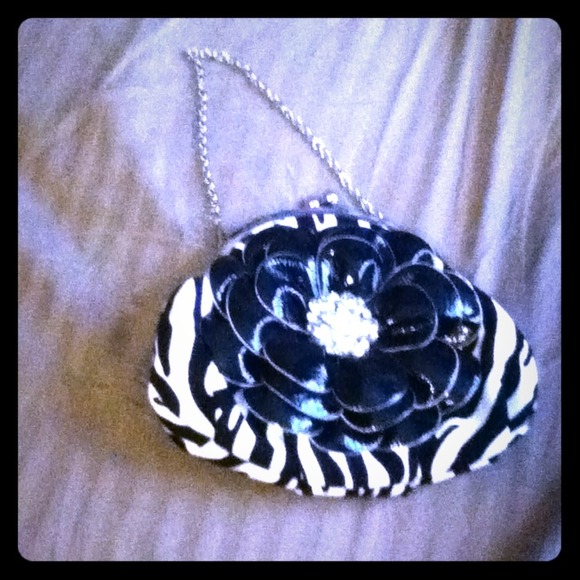 zebra print evening bag