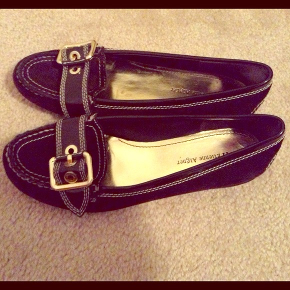 Brown Flats with Gold Buckle