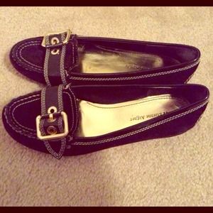 Brown Flats with Gold Buckle