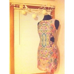 FLORAL MIRROR DRESS