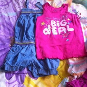Children place  romper size 6, baby gap top size4