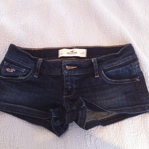 Hollister dark wash short shorts