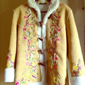 Lucee and Ethel for Anthropologie Embroidered Coat