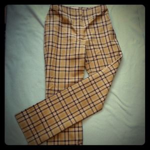Christian Dior plaid pants, size 34.