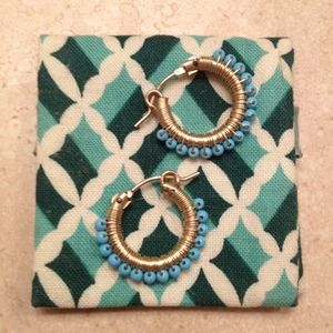 Viv&ingrid turquoise hoop earrings.