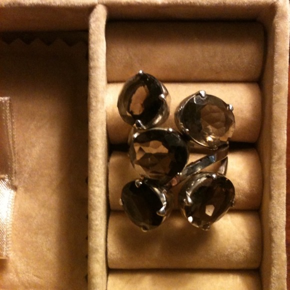 Bold Sterling Smokey Quartz. Reduced