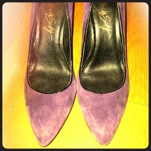 Miss Sixty purple suede pumps