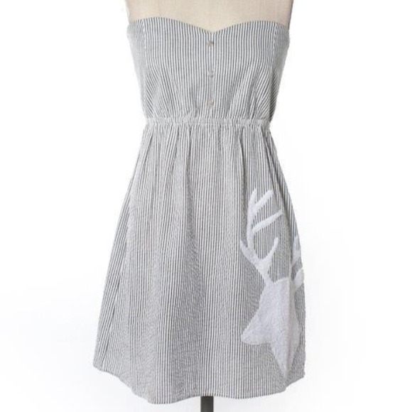 Judith March, " Oh Deer" strapless dress.
