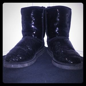 Black sparkly Uggs