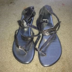 Silver sandals!