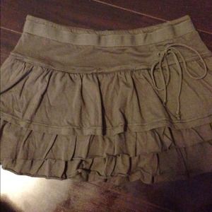 Army Green Tiered American Eagle Mini Skirt