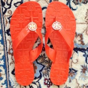 Orange Tori Burch Sandals