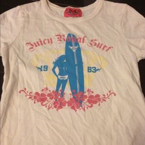 Cream Short Sleeved Juicy Couture Printed Tee