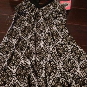 Printed Brown Flowy Sundress