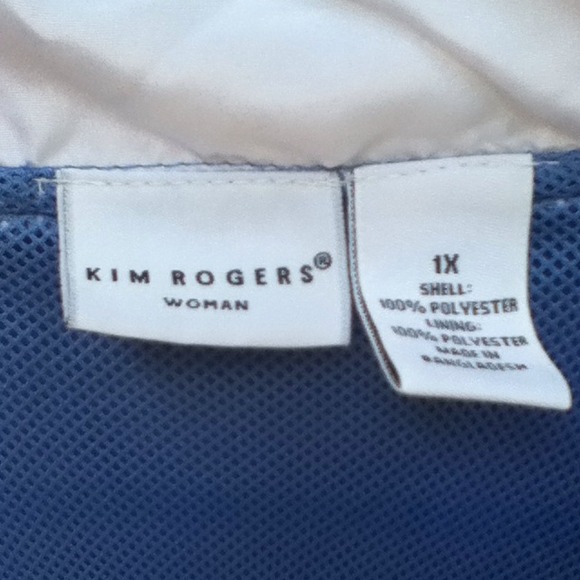 🚫SOLD (eBay)🚫Blue Plus Size Rain Jacket - Picture 3 of 3