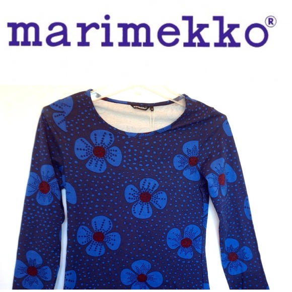 🔴SOLD🔴MARIMEKKO NWT Deep Blue Floral T-Shirt XS