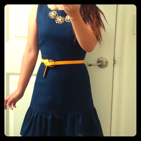 Very Chic and Polished Navy Blue Dress