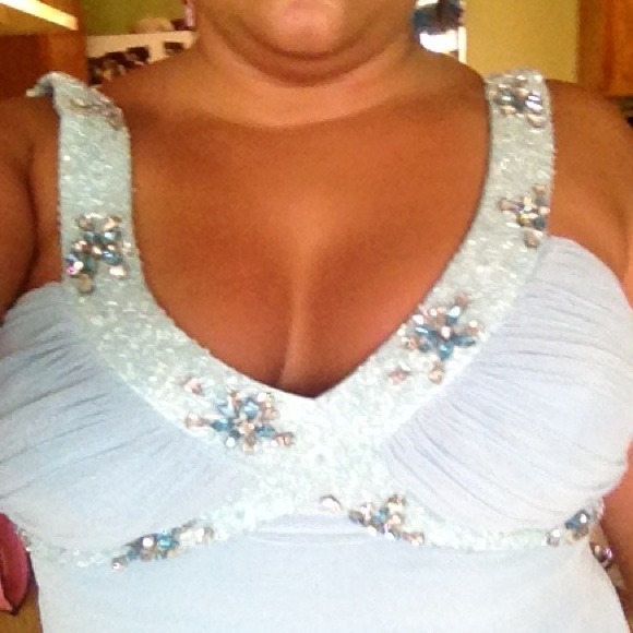 SOLD Sky Blue GORGEOUS Gown - Picture 2 of 3