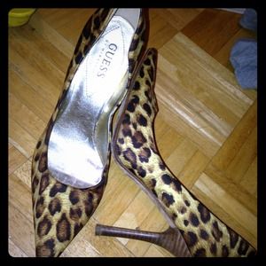Guess leopard heels
