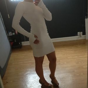 White woolen dress