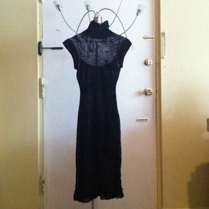 Black cocktail evening dress