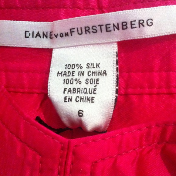 NWT DVF Bowenia strapless dress in color Azalea - Picture 3 of 4