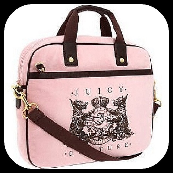 Juicy Couture Handbags - HP 11/9/13 Juicy Couture pink chocolate laptop bag