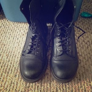 100% Genuine Leather Lucky Brand Combat Boots