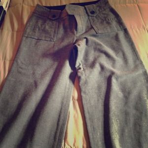 Banana republic grey tweed trouser pants
