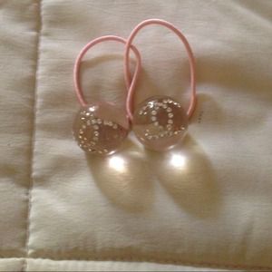 CHANEL  INSPIRED elastic pony tail holder.