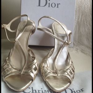 Christian Dior Gold Metallic Sandals MUST SELL!