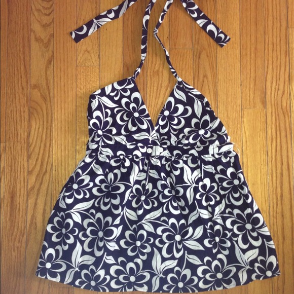 Cotton navy/white summer top