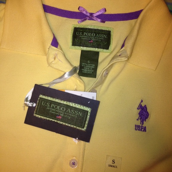 USPA Yellow Polo NWT VERY CUTE!! Never worn! Nice!